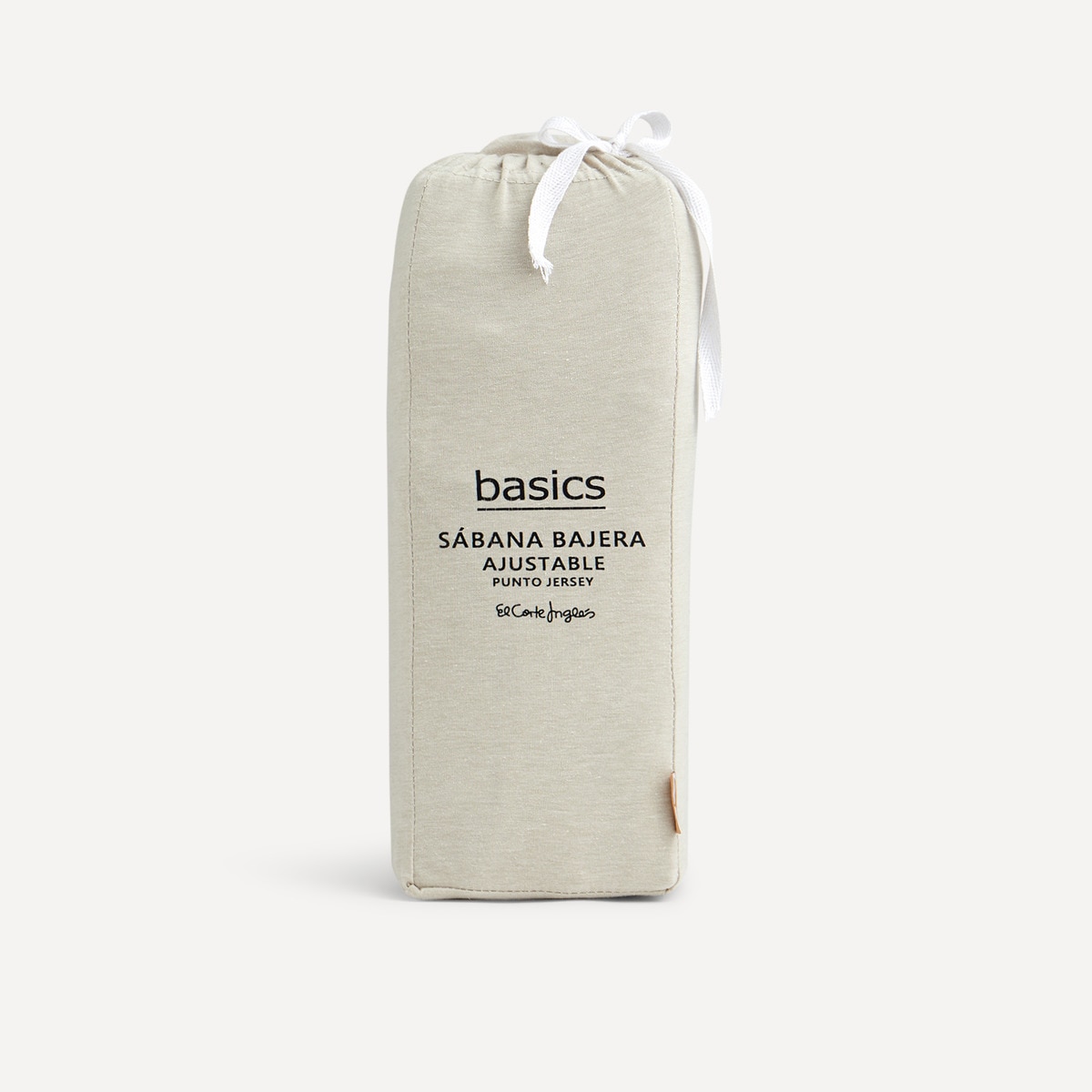 Sábana bajera ajustable Jersey Liso Basics El Corte Inglés Beige-3