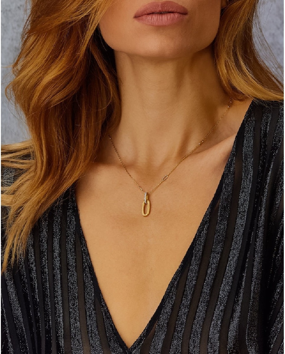 Colar "Libera" em Ouro e Diamantes Dourado-2