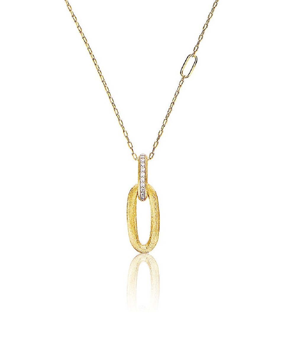 Colar "Libera" em Ouro e Diamantes Dourado-1