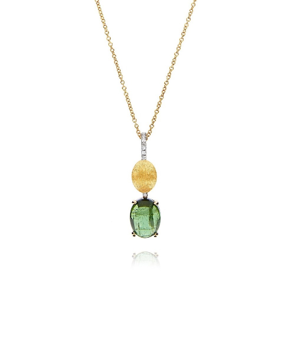 Colar "Toumalines" em Ouro, Diamantes  e Turmalina Verde 1