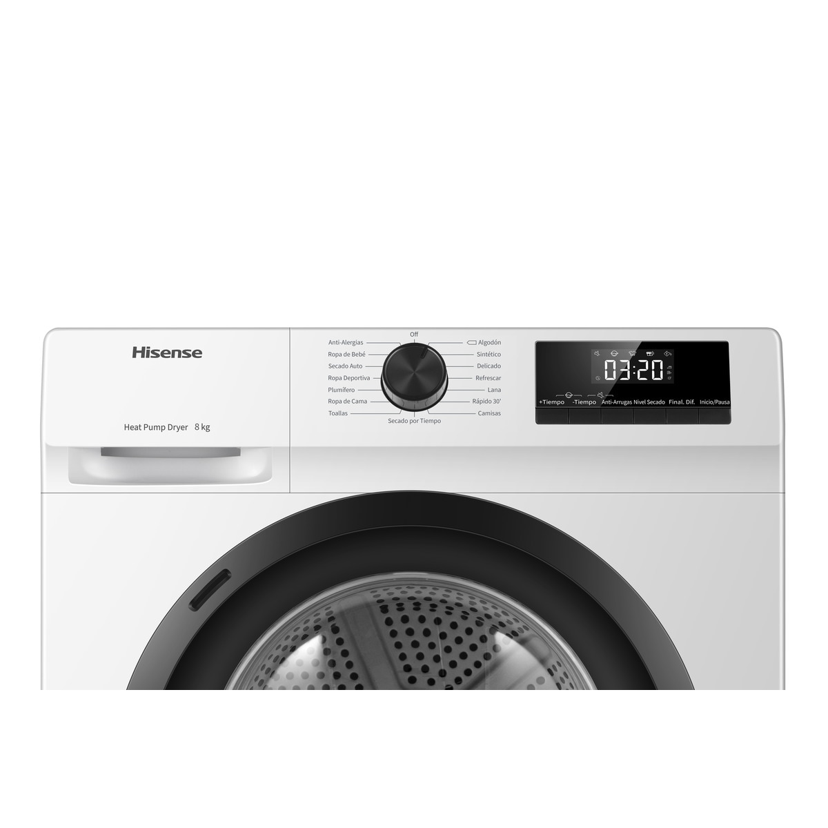 Secadora Hisense 8 kg, condensación Serie 1Q - DHQE800BW2 Blanco-2