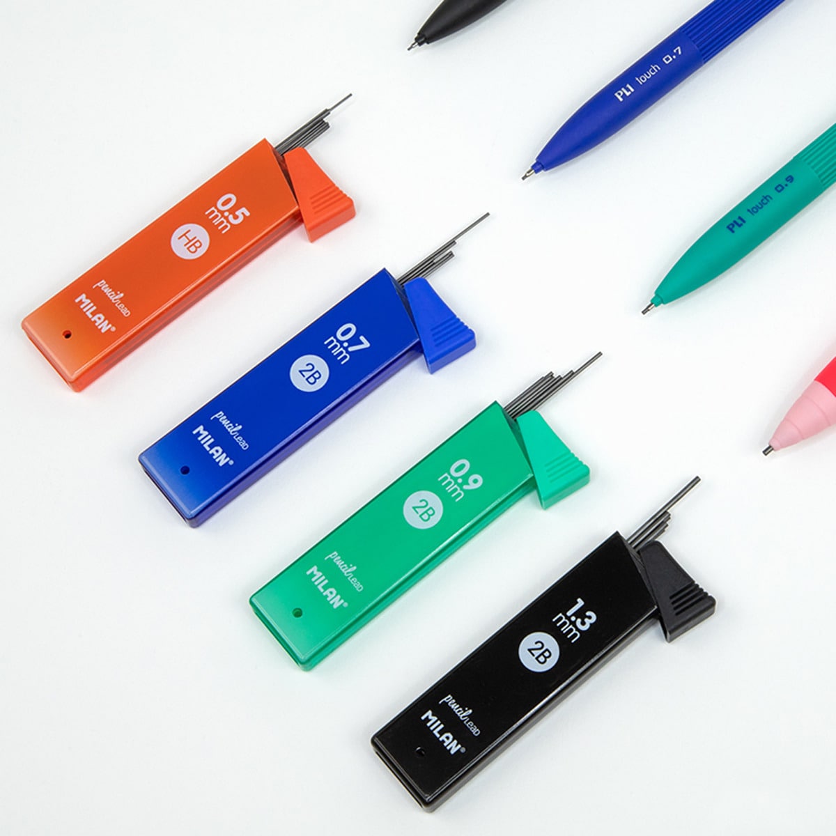 Caixa com 12 minas 0,5 mm HB MILAN Laranja-2