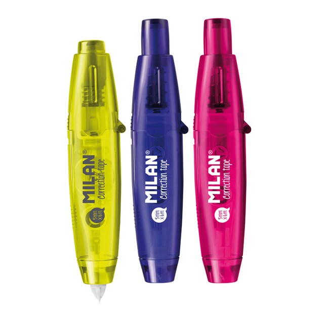 Imagen 0 de Cinta correctora con pulsador 5 mm x 6 m serie Acid MILAN colores surtidos