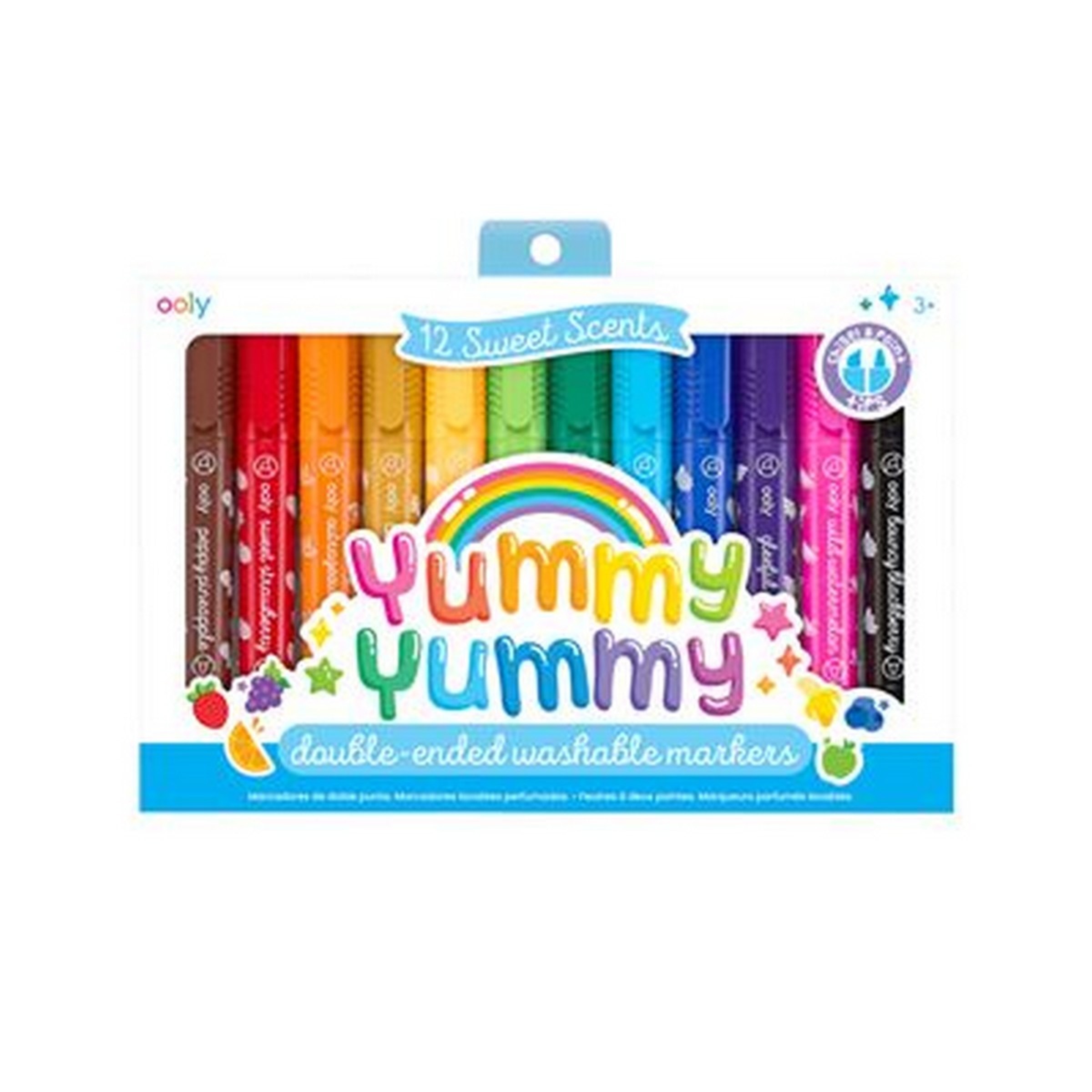 Conjunto de 12 Marcadores Ooly Yummy Yummy com Aromas de Frutas 1