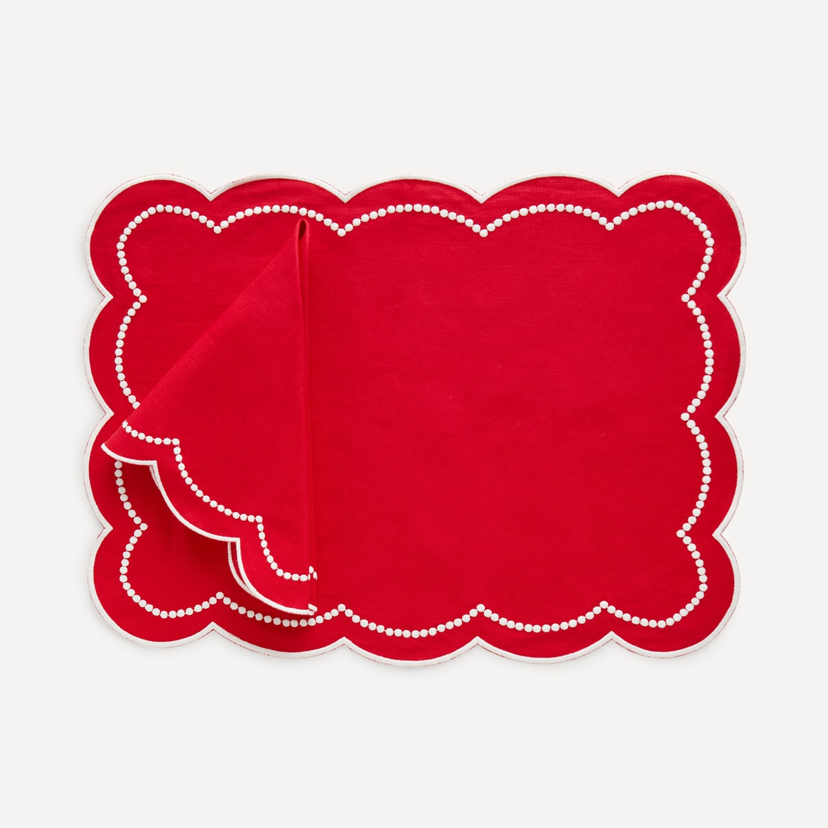 Set de Toalha Individual e Guardanapo de Linho Fiesta Verde-3