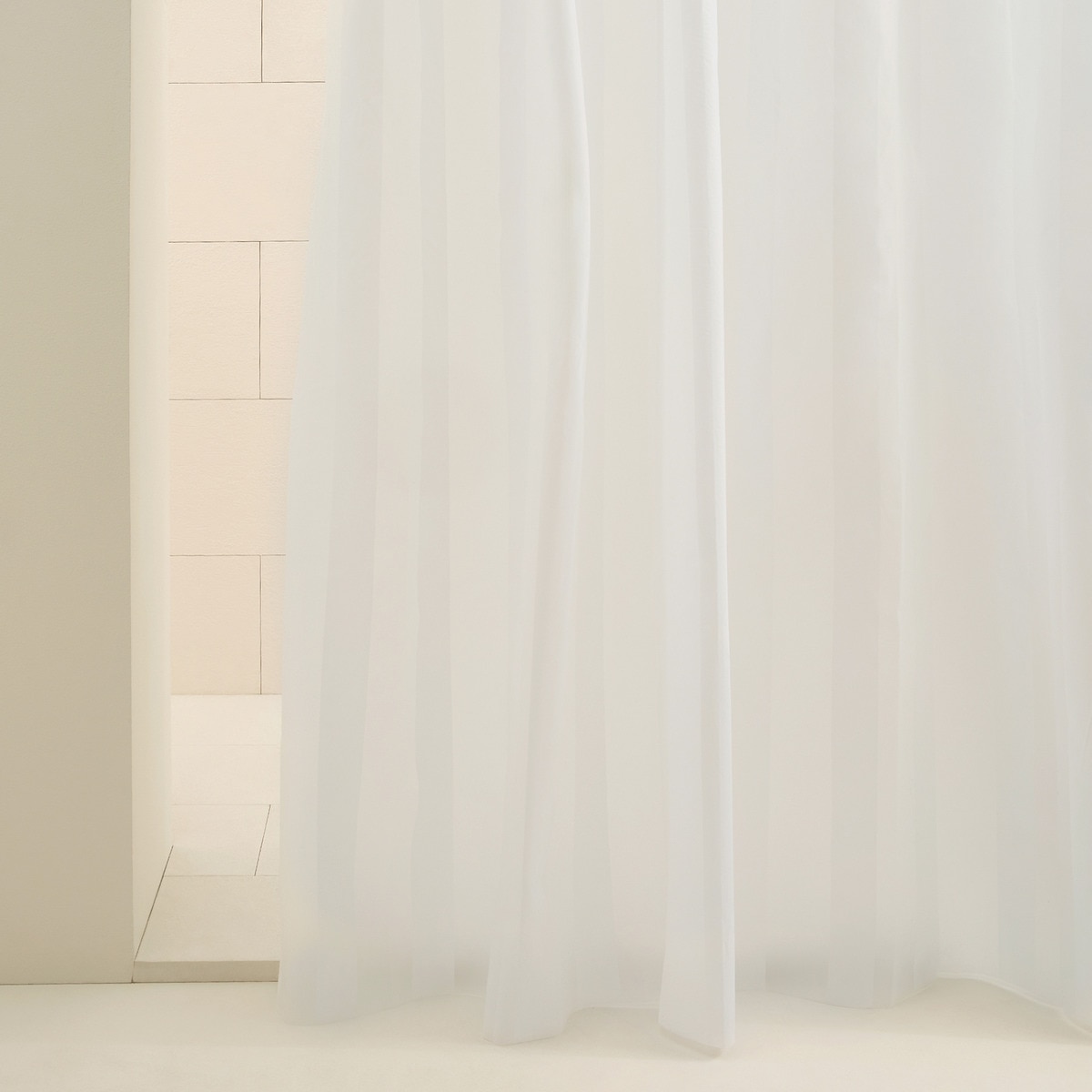 Cortina de baño Raya Basics El Corte Inglés Blanco-1