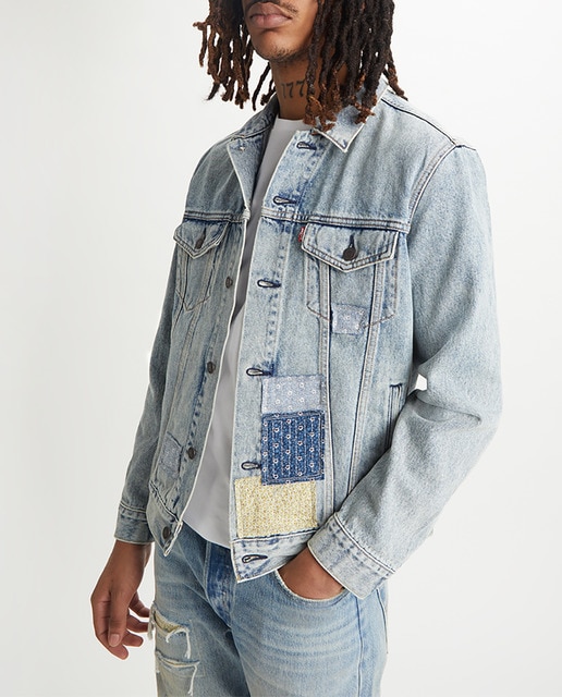 Imagen 0 de Cazadora vaquera de hombre azul, lavado claro