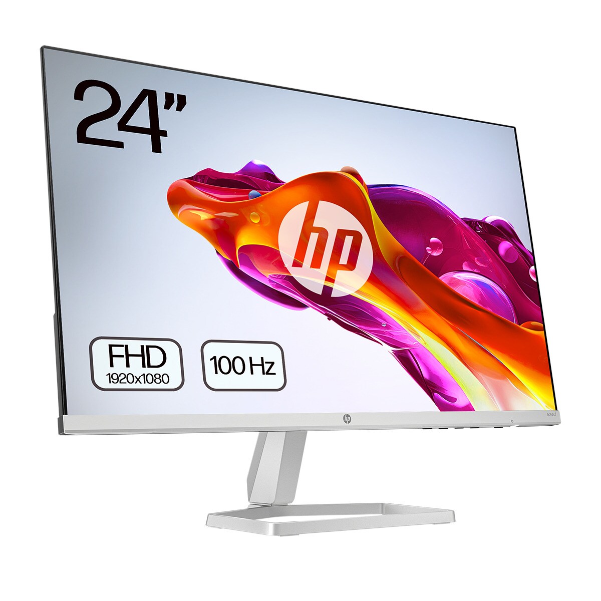 Monitor PC 60,4 cm (23,8") HP S5 524sf, 100 Hz FHD IPS antirreflectante y certificación Eyesafe Plata-1