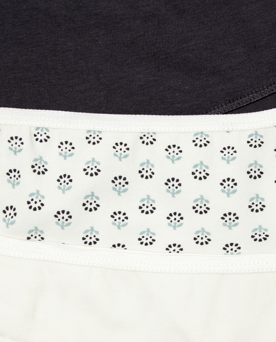 Pack 5 braga bikini algodón estampadas Gris oscuro-4