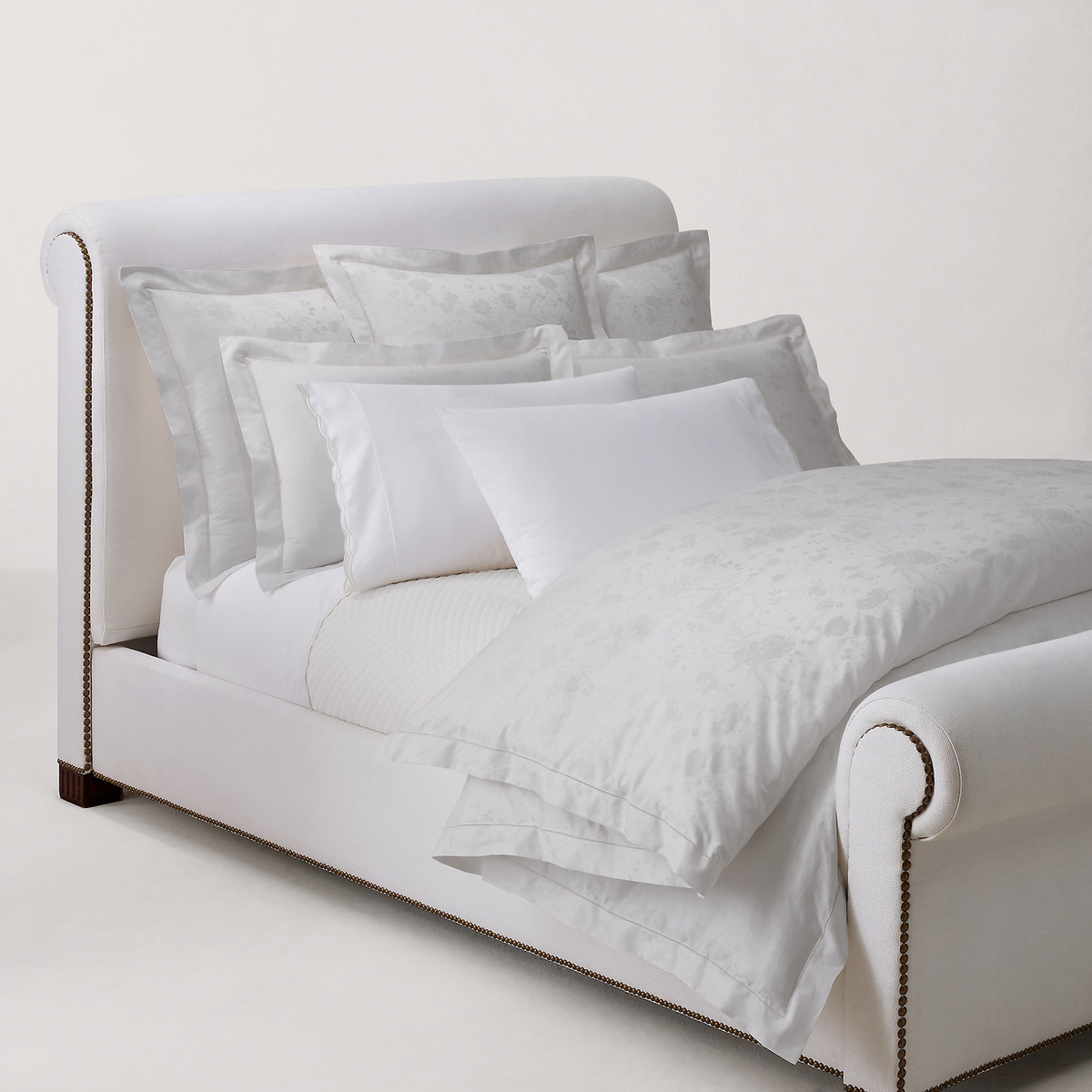 Funda nórdica satén de algodón Bethany Ralph Lauren Home Plata-1