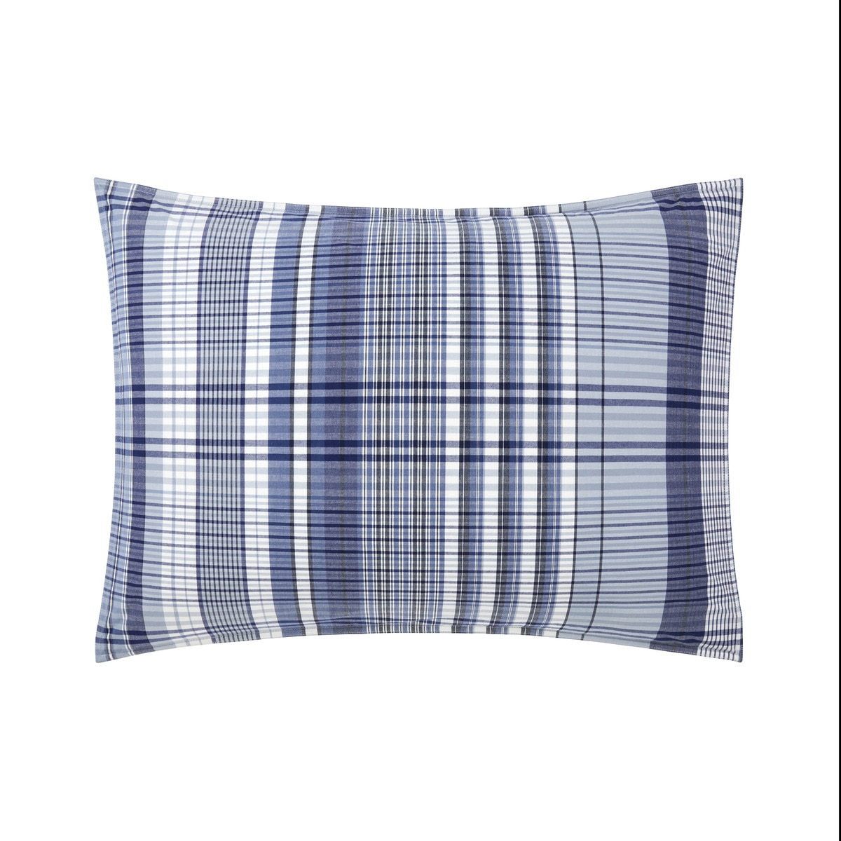 Funda de almohada percal de algodón Summer Hill Ralph Lauren Home Azul-1
