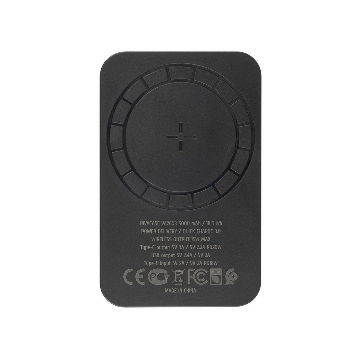 Powerbank Rivacase com Magsafe Qi Wireless 15W + QC/PD20W 2
