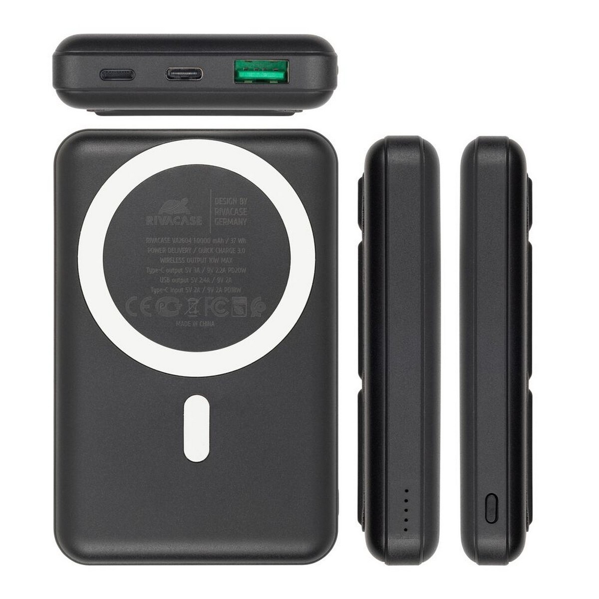 Powerbank com Magsafe Rivacase Qi Wireless 15W + QC/PD20W 6