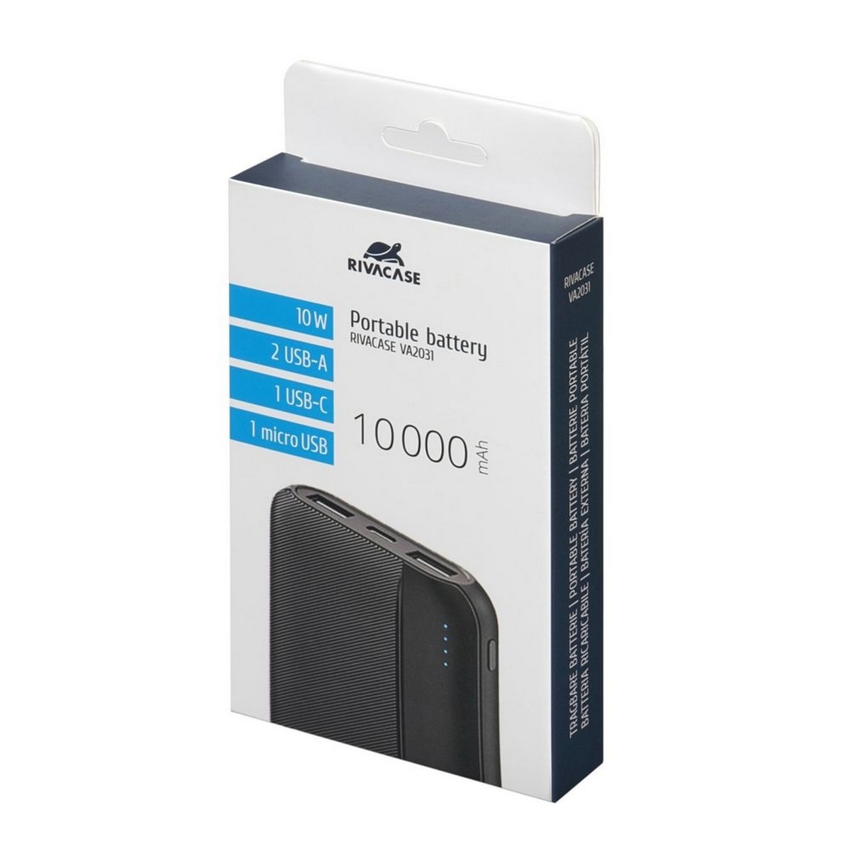 Powerbank Rivacase 10000 mAH - Preto 10