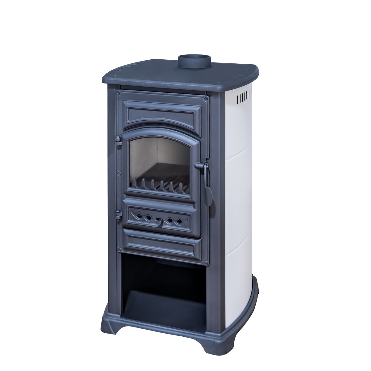 Estufa Leña Fundición y Acero Forte 5,4 kW Gris / Blanco-2