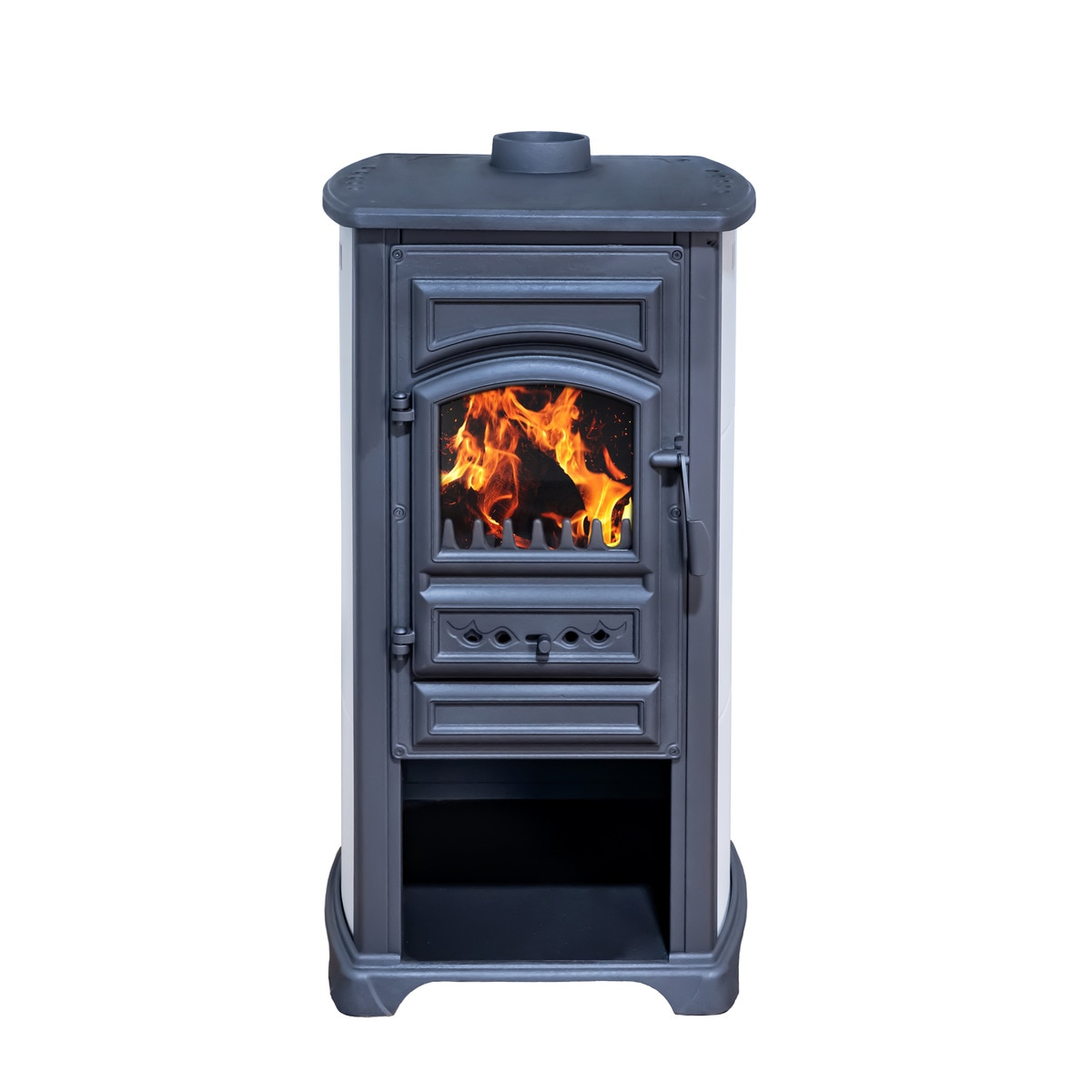 Estufa Leña Fundición y Acero Forte 5,4 kW Gris / Blanco-3