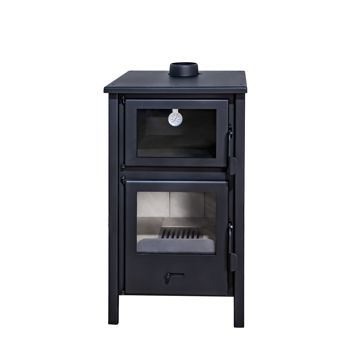 Estufa Leña Fundición y Acero Quartz con Horno 9,7 kW Antracita-2
