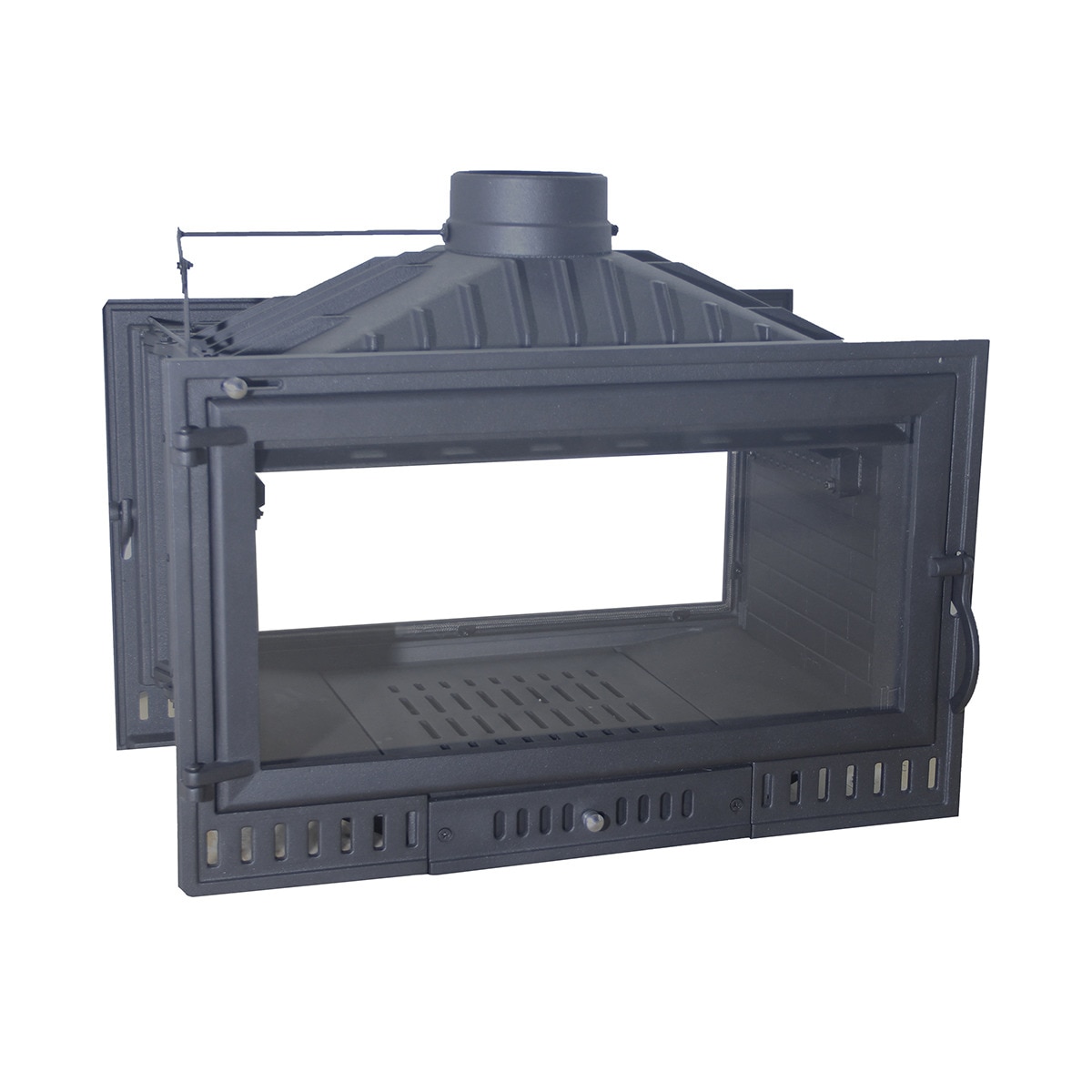 Insert Leña Fundición Iron Visión 2 Caras 12,7 kW Negro-1