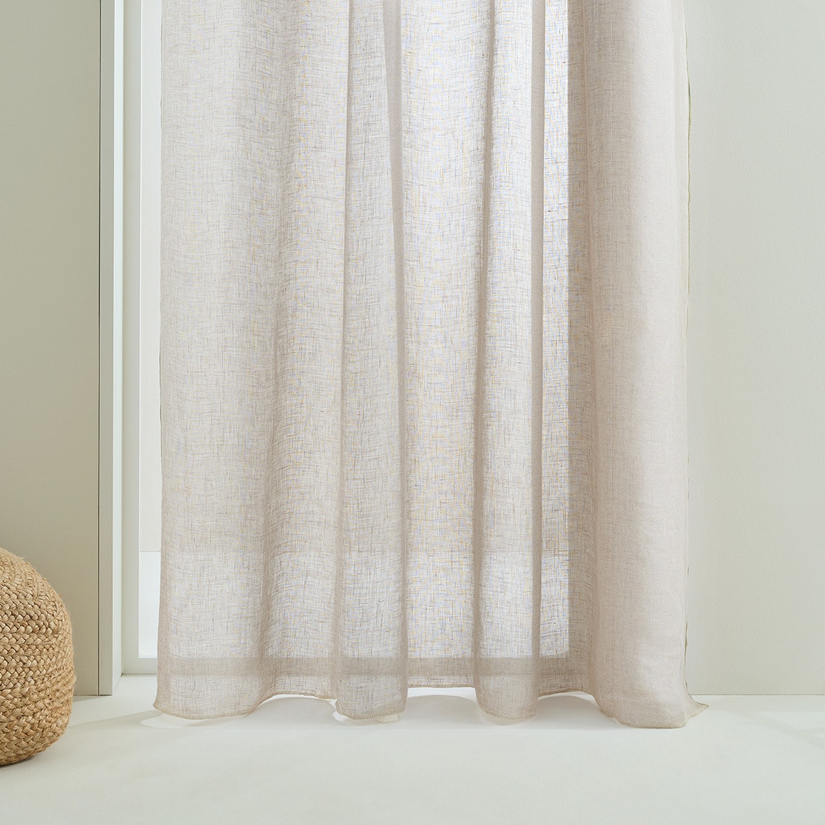 Cortina com Sistema Multiusos Overlock Bege-1