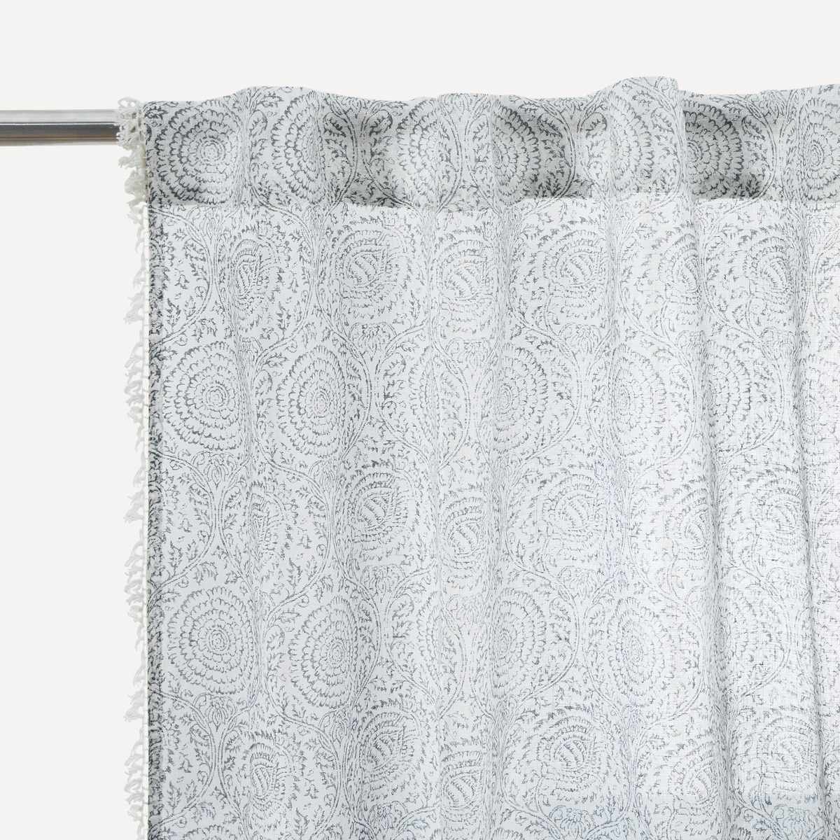 Cortina Confecionada com Presilhas Irene Azul-2