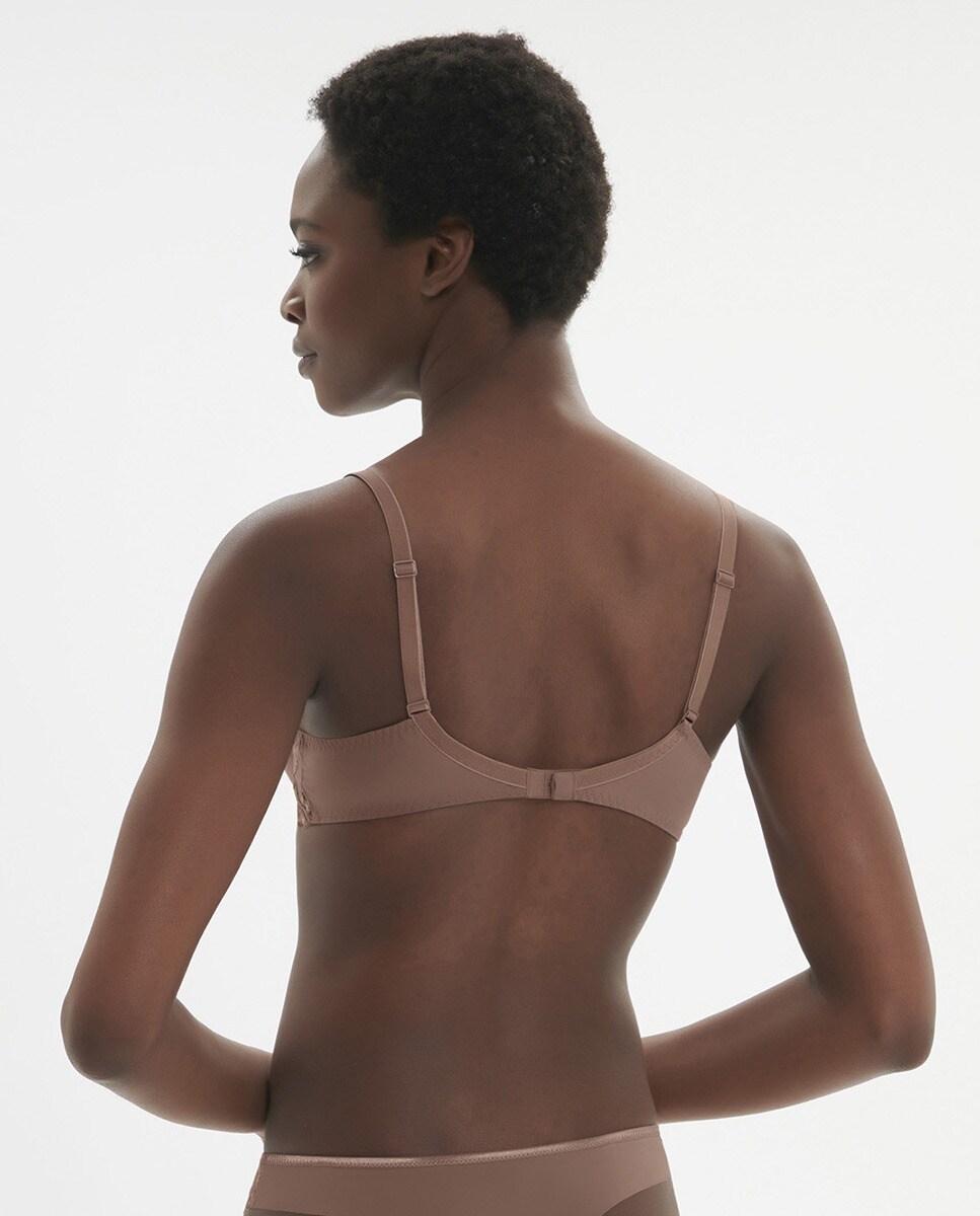 Soutien de mulher Simone Pérèle balconette com push-up Castanho-claro-5