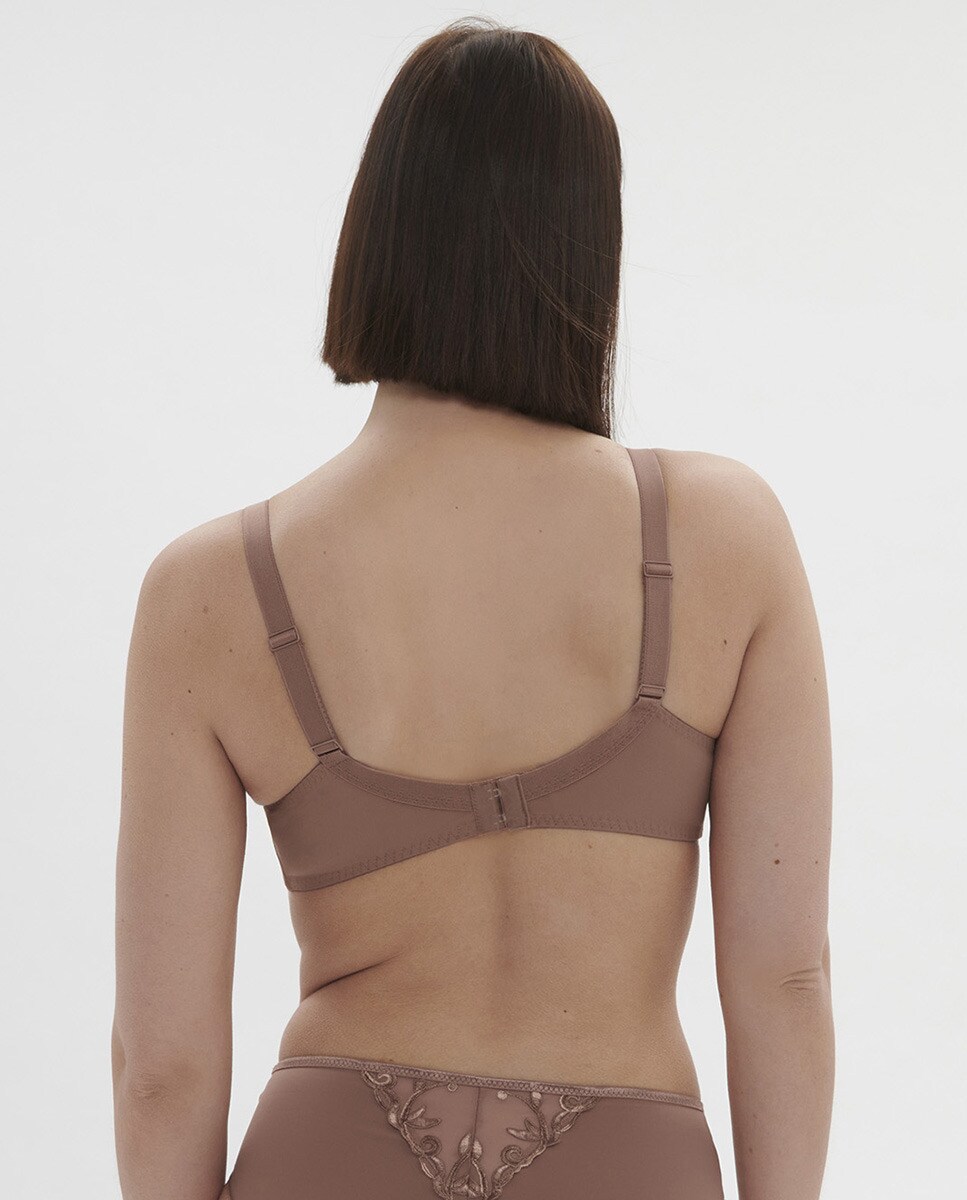 Soutien de mulher Simone Pérèle balconette com push-up Castanho-claro-2