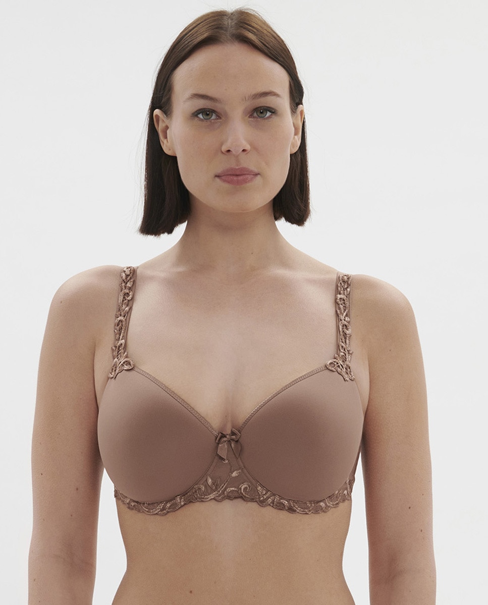 Soutien de mulher Simone Pérèle balconette com push-up Castanho-claro-1