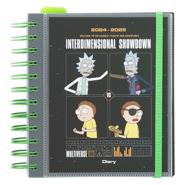 Imagem 0 de Agenda escolar 2024/2025 dia página M 11 meses Rick & Morty Erik verde