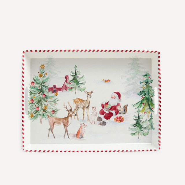 Imagen 0 de Bandeja de melamina Papá Noel Villa Navidad El Corte Inglés