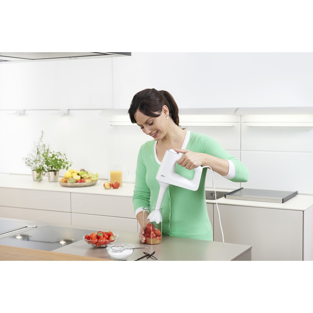 Batidora amasadora Braun MultiMix HM3135 con tecnología SmartMix Blanco-4
