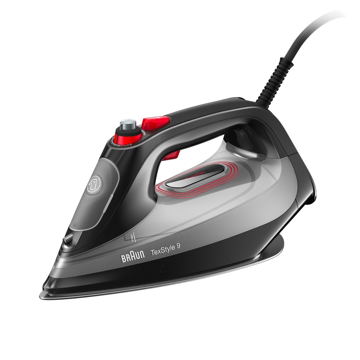 Plancha de vapor Braun TexStyle 9 con suela EloxalPlus Negro-1