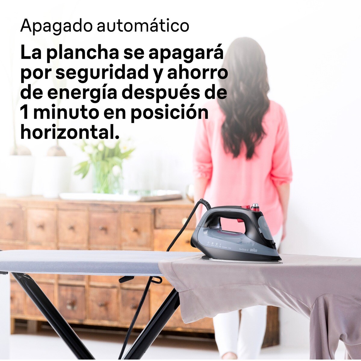Plancha de vapor Braun TexStyle 9 con suela EloxalPlus Negro-6