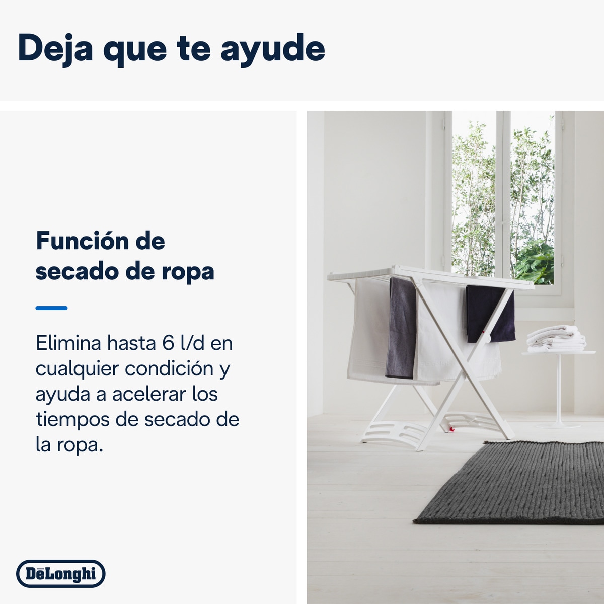 Deshumidificador De'Longhi Tasciugo AriaDry Light DNS65 silencioso bajo consumo Blanco / Gris-4