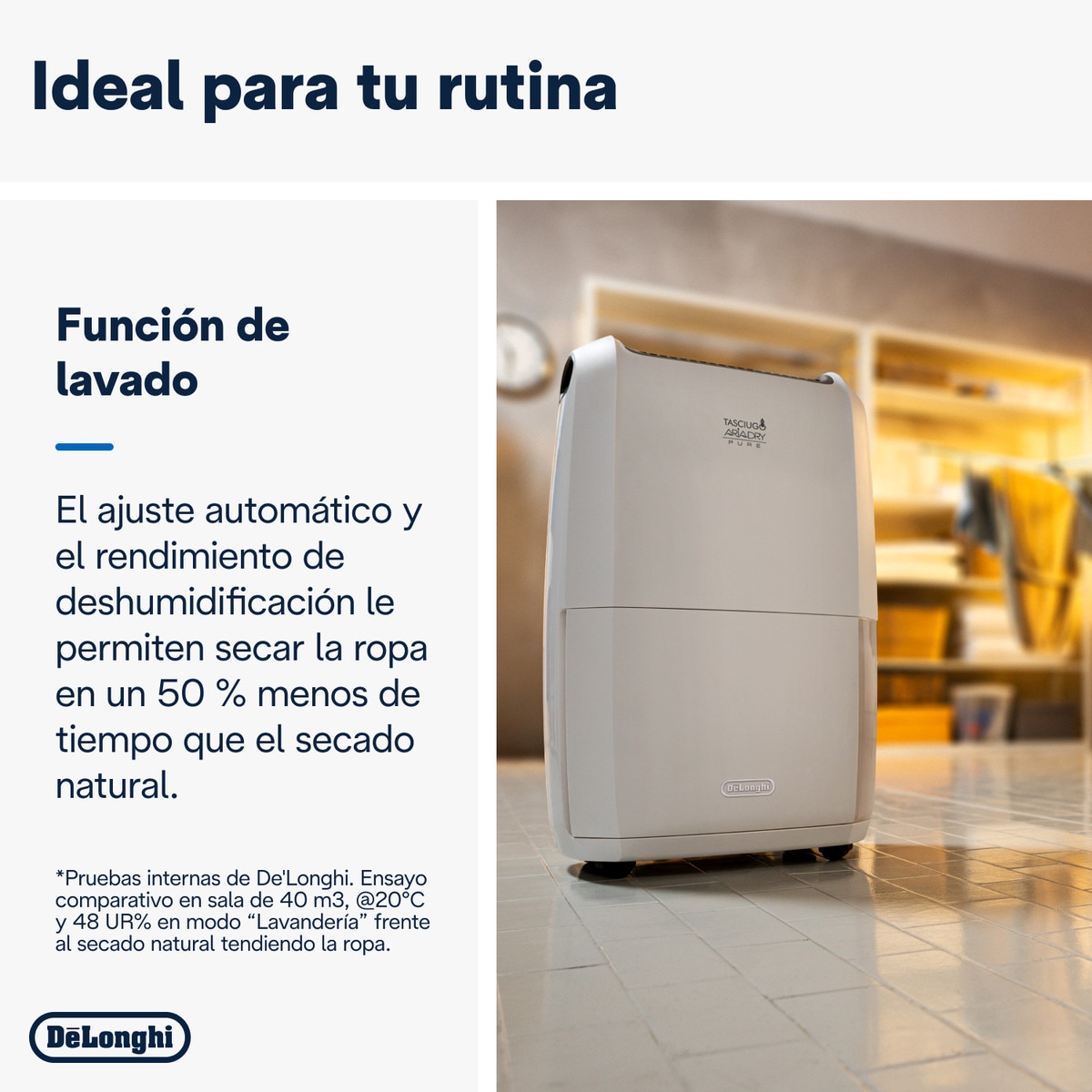 Deshumidificador De'Longhi DDSX225 con doble filtración Blanco-3