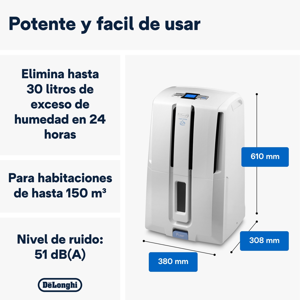 Deshumidificador De'Longhi DD230P multifunción Blanco-2