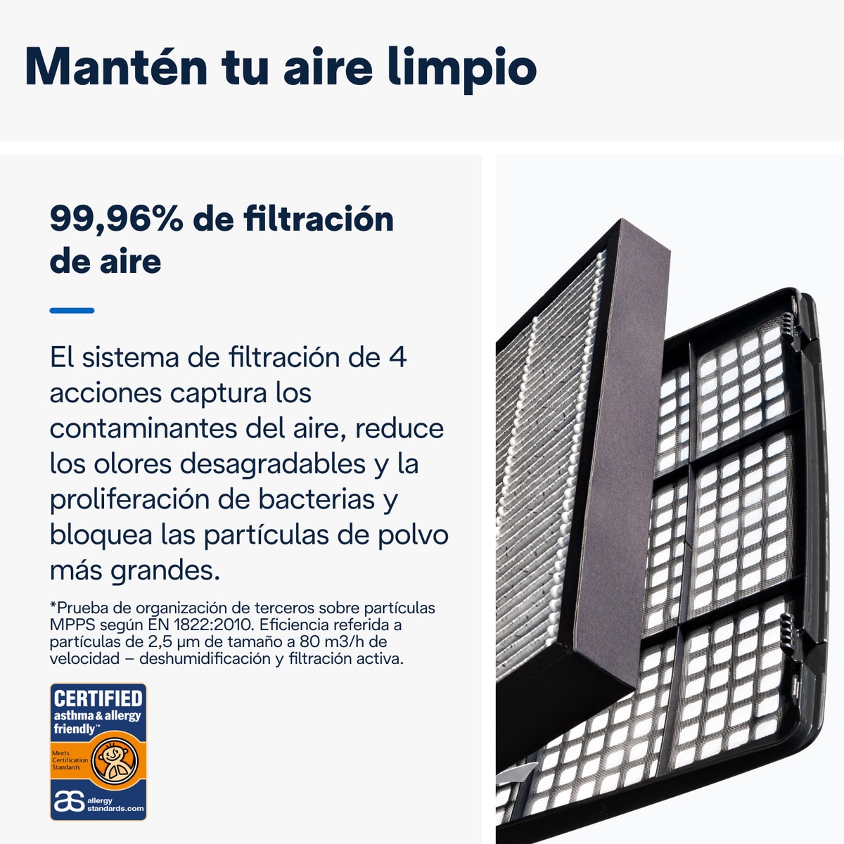 Deshumidificador y purificador De'Longhi DDSX 220WFA Gris-5