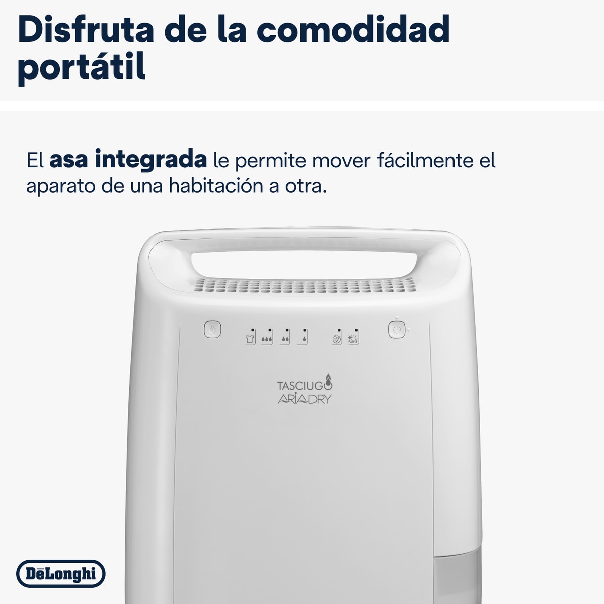 Deshumidificador De'Longhi Tasciugo AriaDry DEX210SF con nivel de ruido reducido Blanco-6