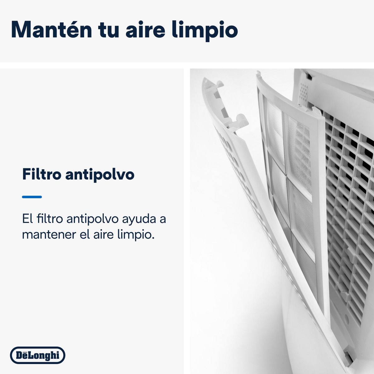 Deshumidificador De'Longhi Tasciugo AriaDry DEX210SF con nivel de ruido reducido Blanco-4