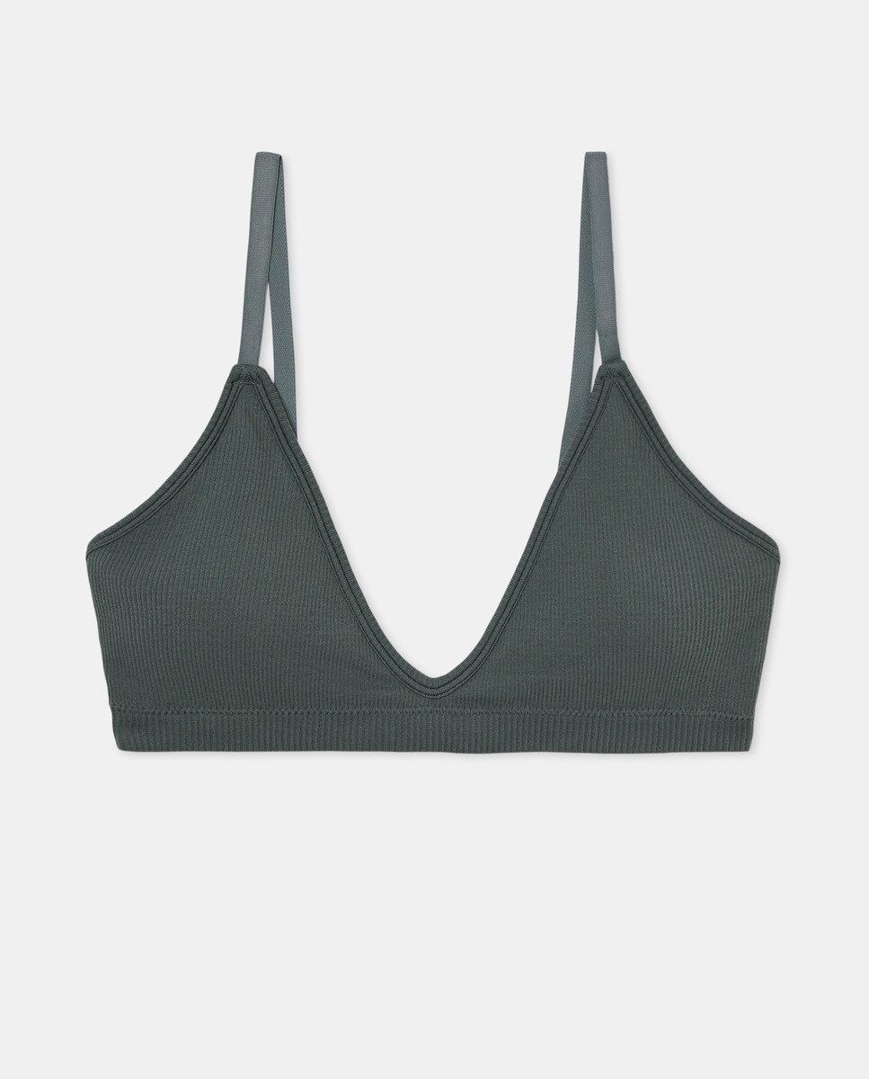 Sujetador canalé Verde militar-3