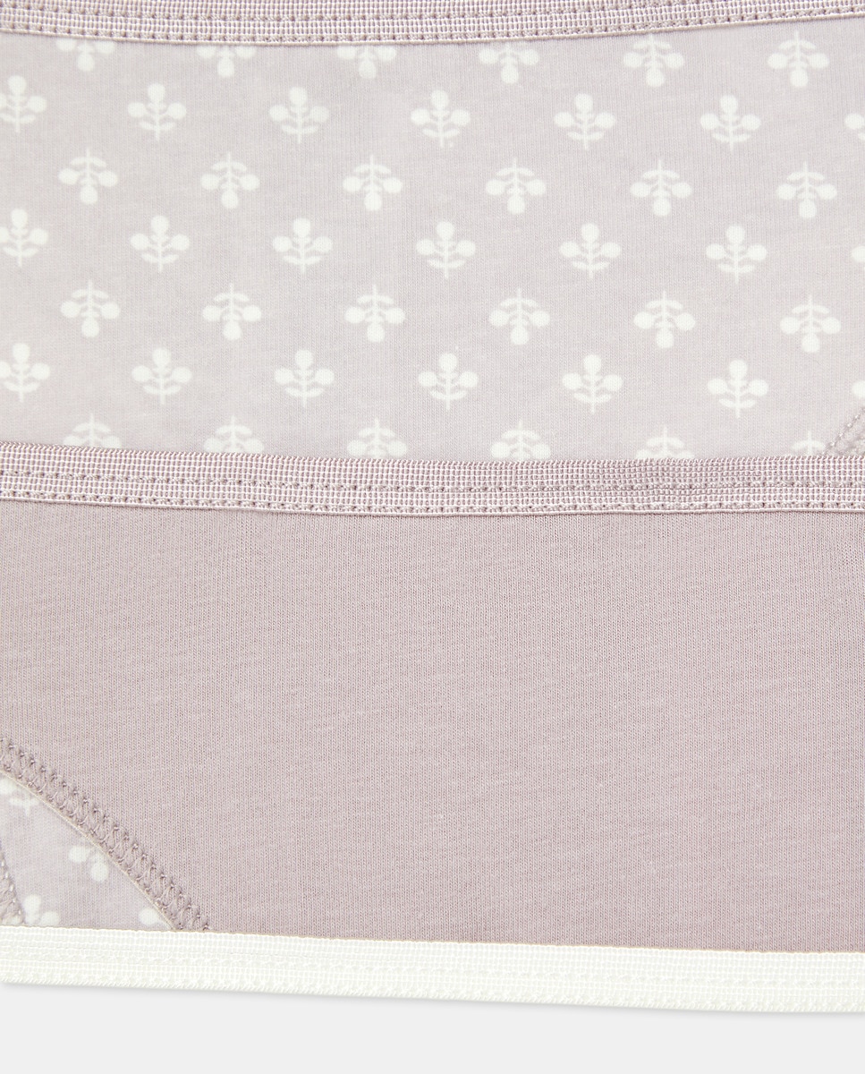 Pack 5 tangas algodón estampados Morado-4