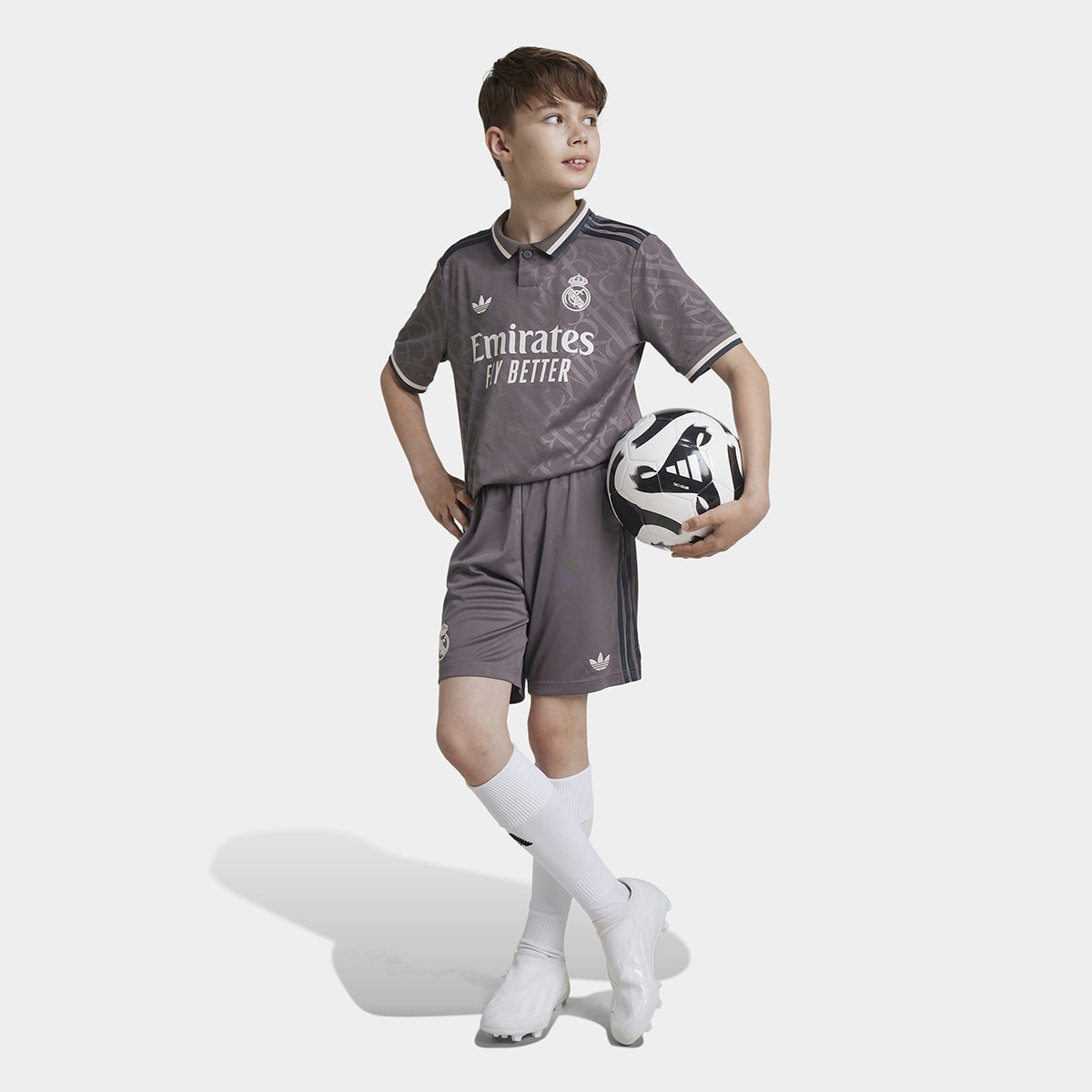 Calções de Criança 3.º Equipamento Real Madrid 24/25 Cinzento-7