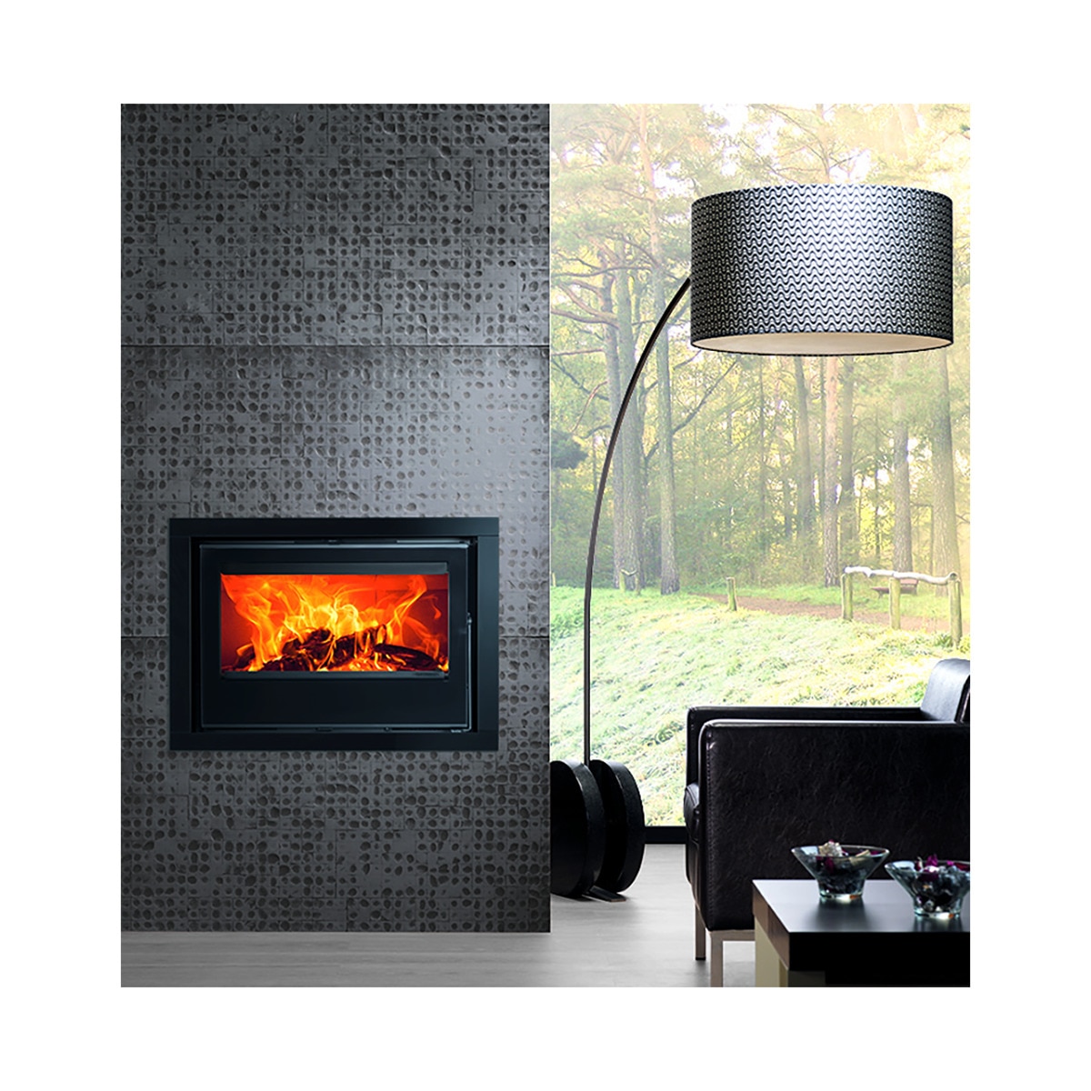 Insert de Leña Visión 10 Neo 18kW Negro-6