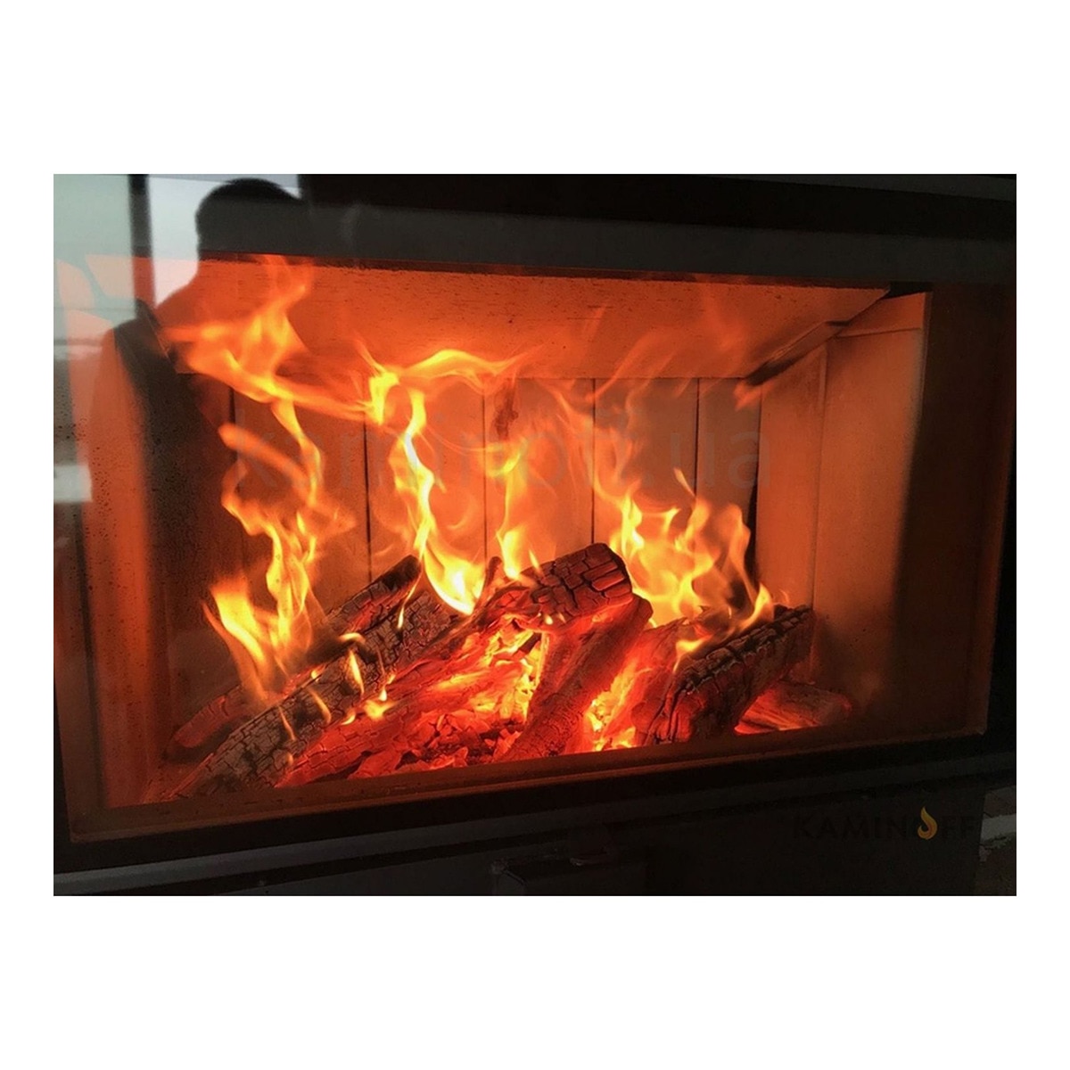 Chimenea Leña Heat F76/47 Frontal Negro-4