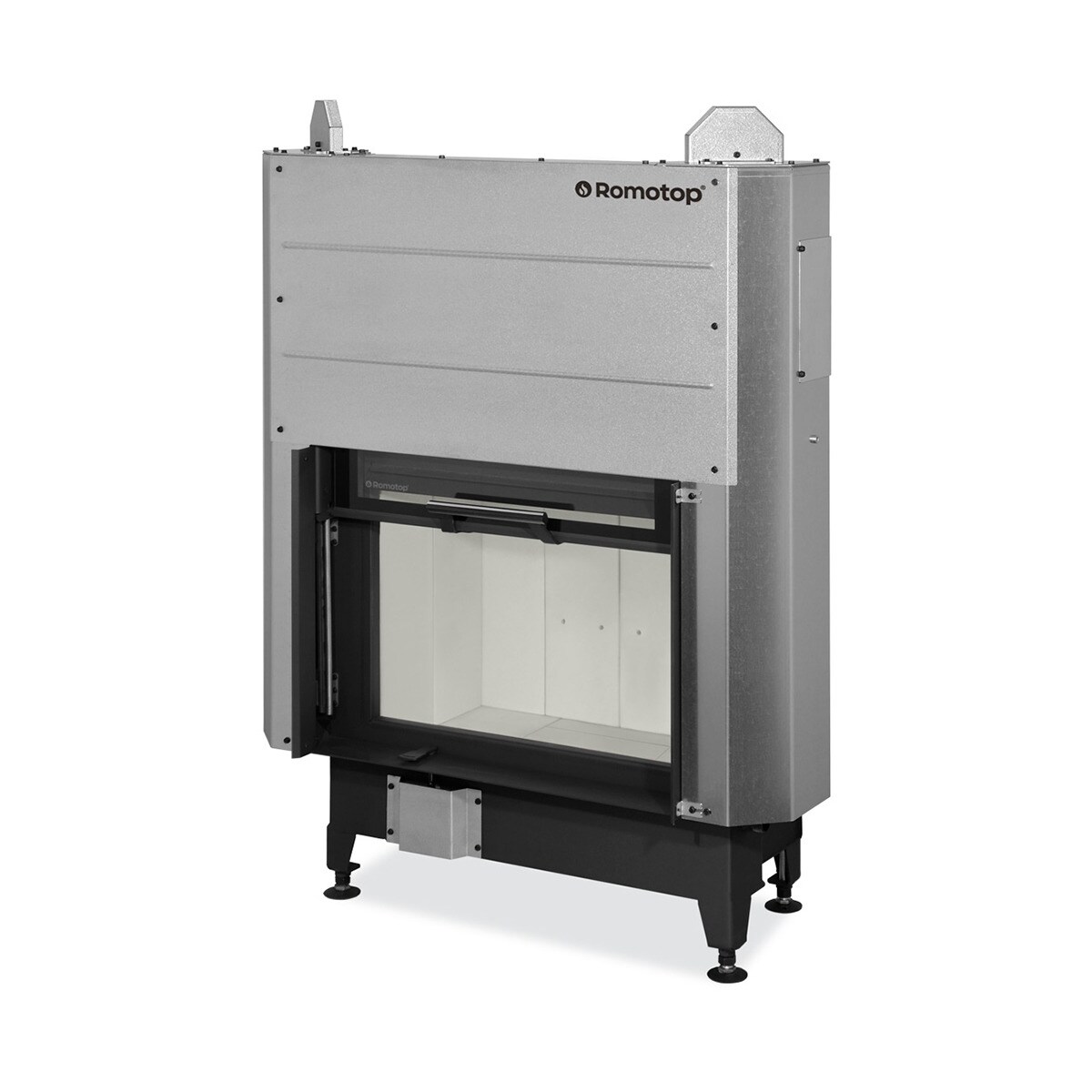 Chimenea Leña Heat FG85/63 Frontal Negro / Gris-2