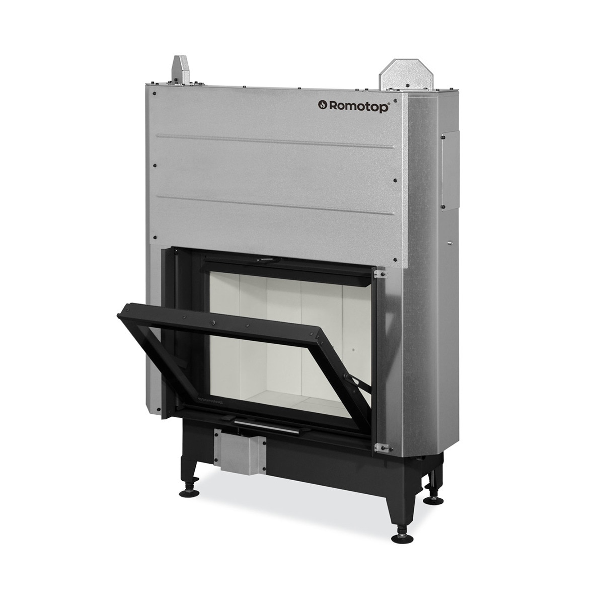 Chimenea Leña Heat FG85/63 Frontal Negro / Gris-3