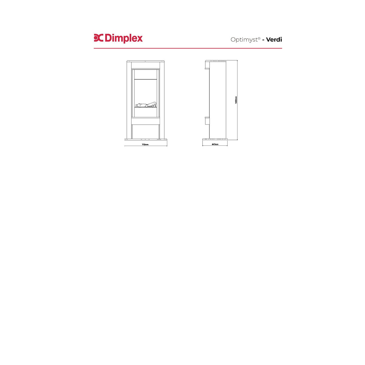 Estufa Eléctrica Verdi Optymist Blanco-8