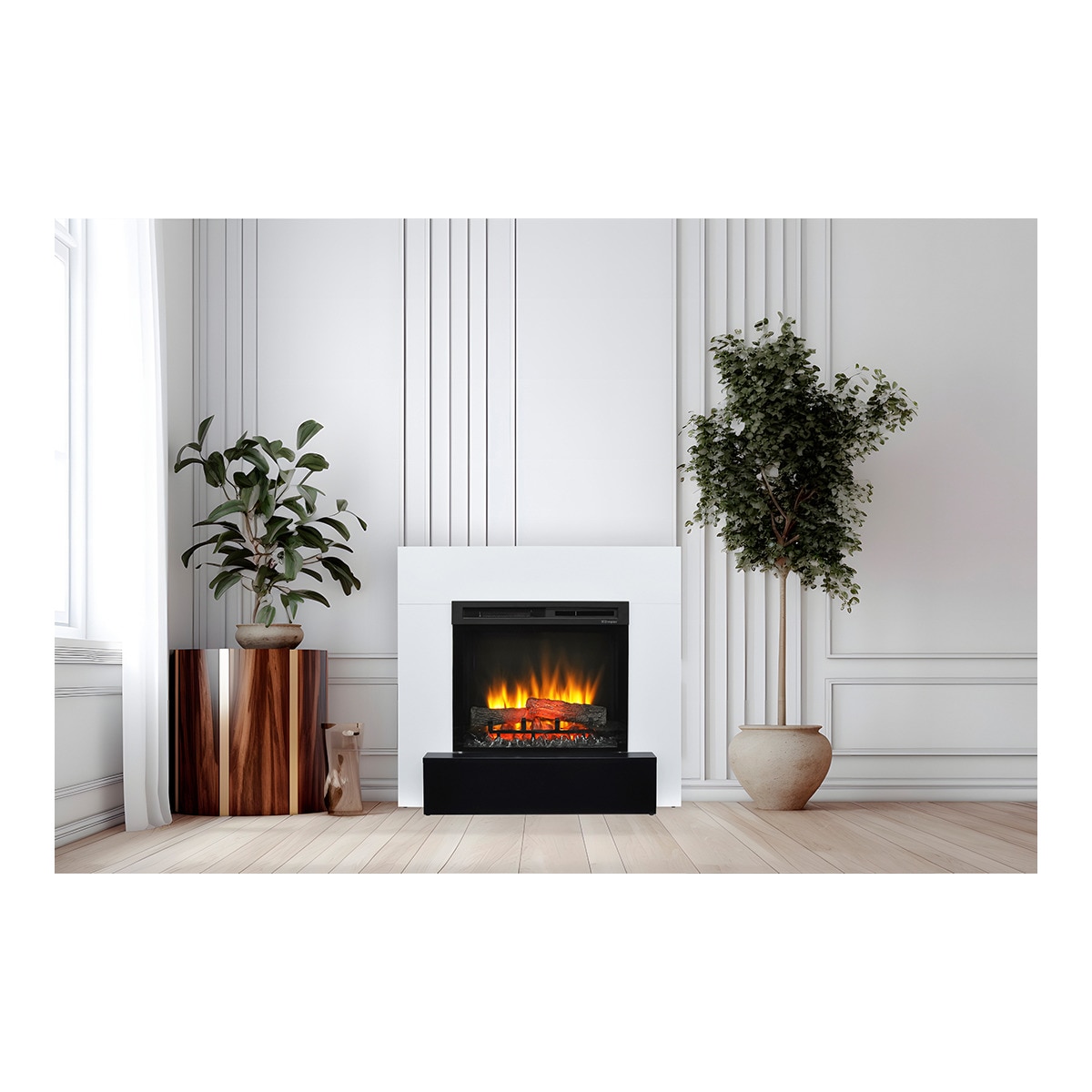 Chimenea Eléctrica Lucid Blanco / Negro-7