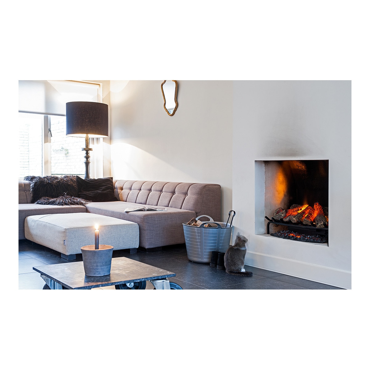 Chimenea Eléctrica Silverton Optimyst® Negro-9