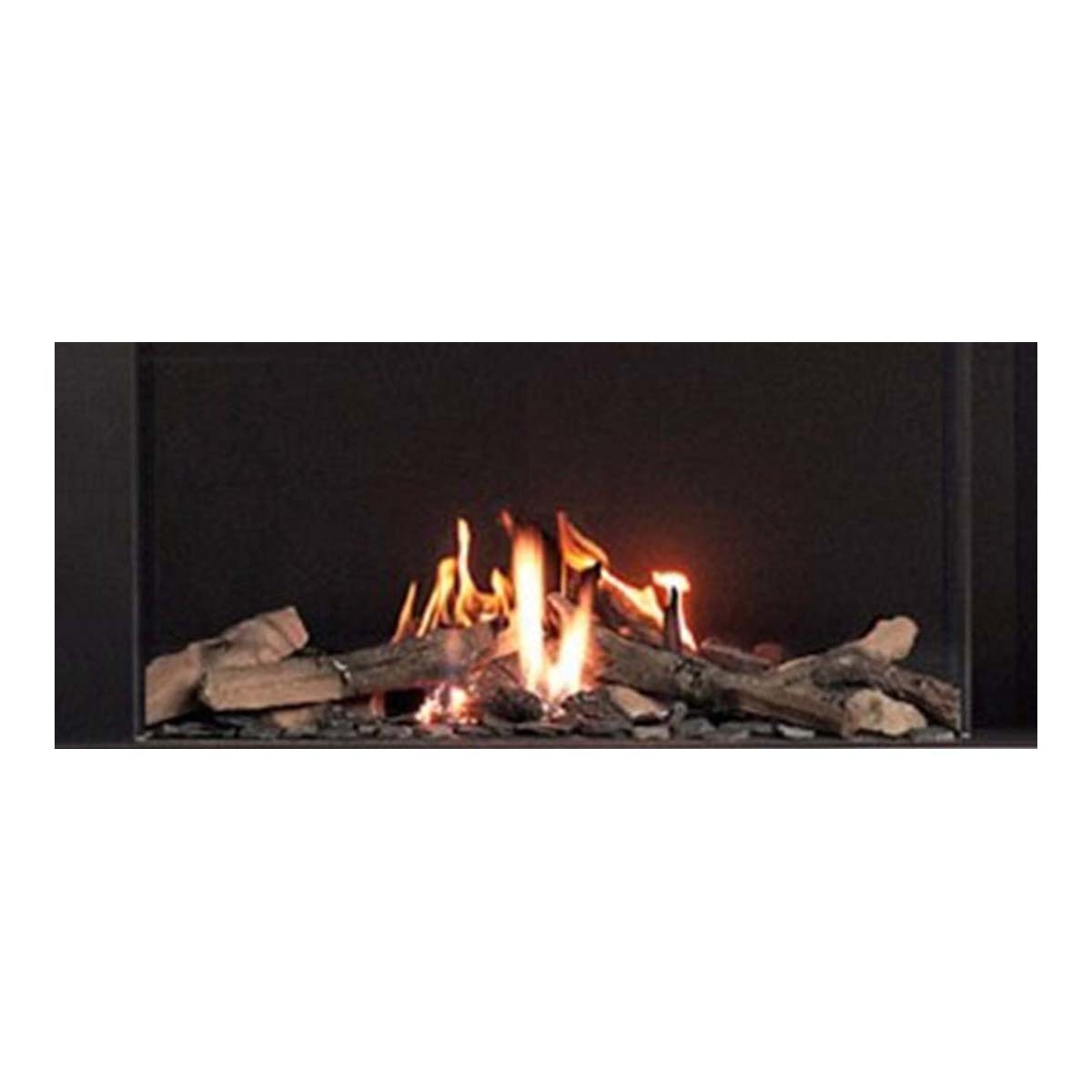 Chimenea Gas Natural Pano 650 Frontal Negro-1