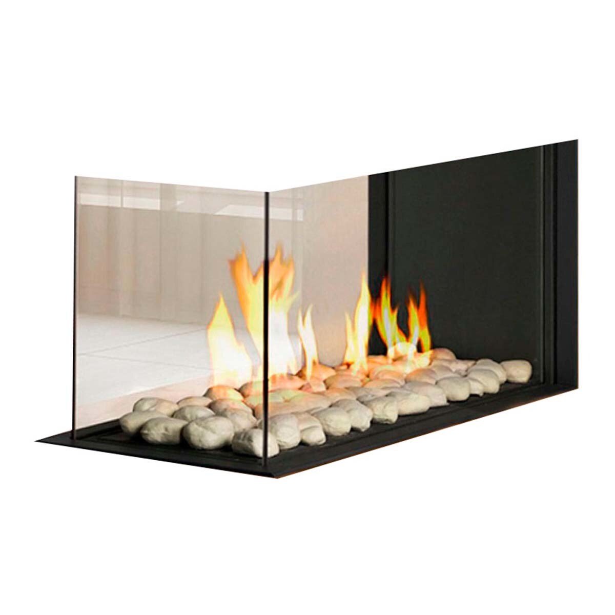 Chimenea Gas Natural Pano 650 Modelo Separador de Ambientes Negro-1